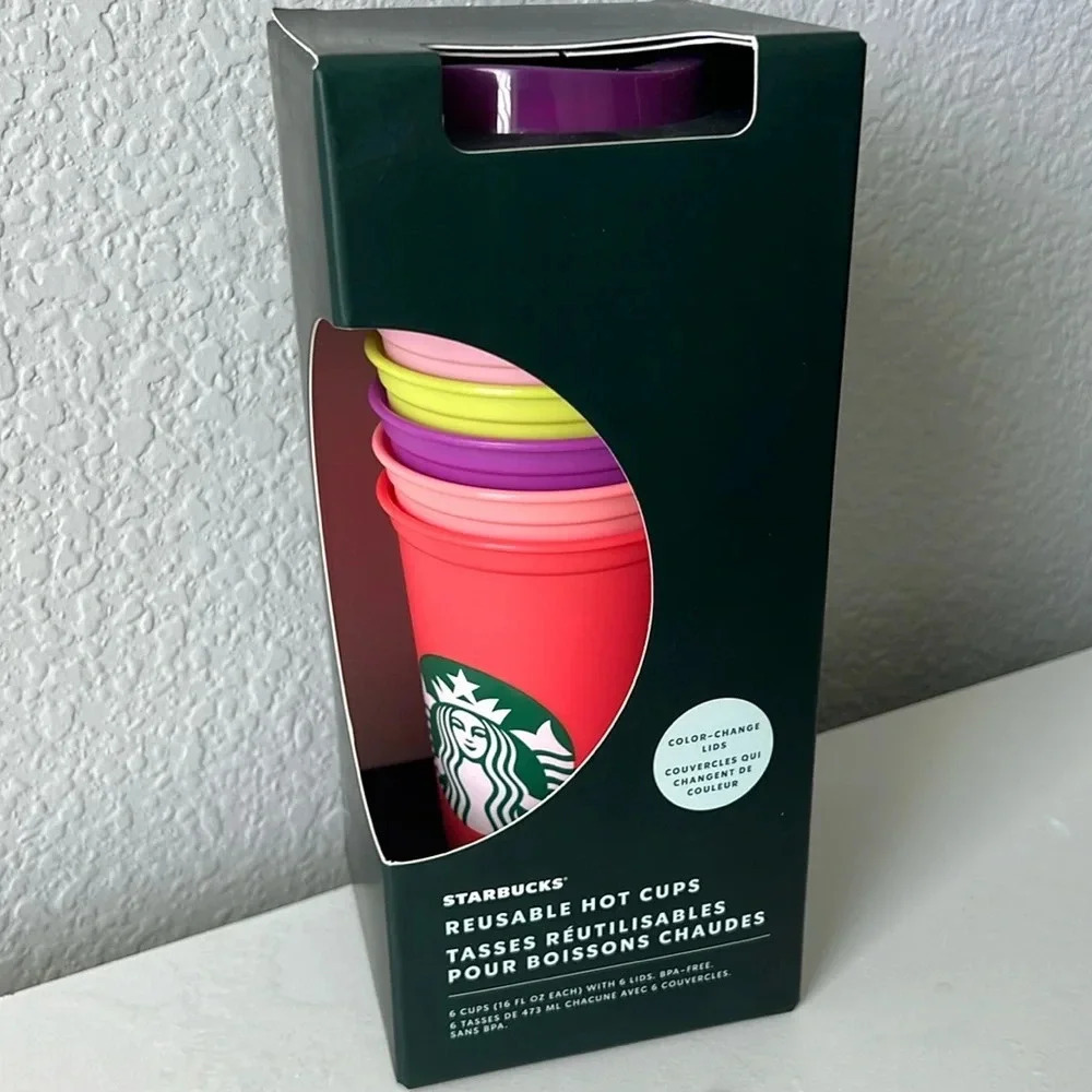 NIB Starbucks Color Changing Reusable Hot Cups